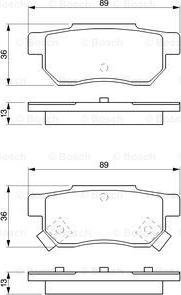 BOSCH 0 986 461 131 - Zestaw klocków hamulcowych, hamulce tarczowe parts5.com