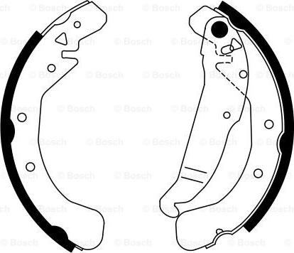 BOSCH 0 986 487 554 - Brake Shoe Set parts5.com