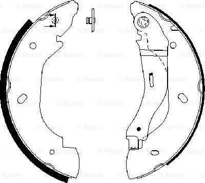 BOSCH 0 986 487 660 - Brake Shoe Set parts5.com