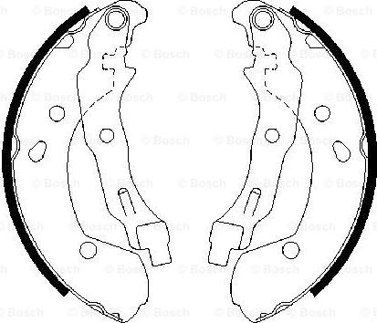 BOSCH 0 986 487 668 - Zestaw szczęk hamulcowych parts5.com