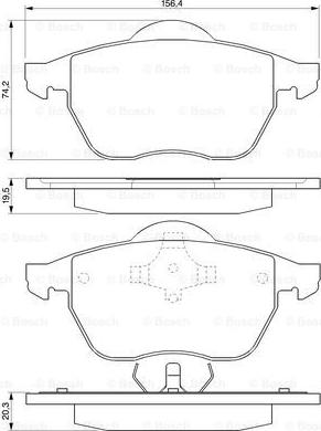 BOSCH 0 986 424 460 - Тормозные колодки, дисковые, комплект parts5.com