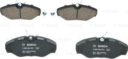 BOSCH 0 986 424 531 - Bremsbelagsatz, Scheibenbremse parts5.com