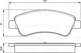 BOSCH 0 986 424 571 - Bremsbelagsatz, Scheibenbremse parts5.com