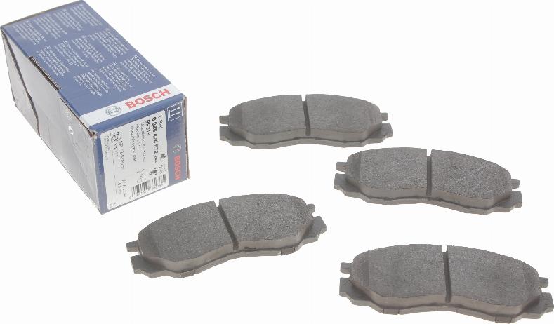 BOSCH 0 986 424 572 - Zestaw klocków hamulcowych, hamulce tarczowe parts5.com