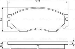 BOSCH 0 986 424 572 - Brake Pad Set, disc brake parts5.com