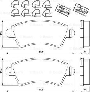 BOSCH 0 986 424 801 - Тормозные колодки, дисковые, комплект parts5.com