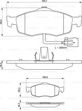 BOSCH 0 986 424 359 - Set placute frana,frana disc parts5.com