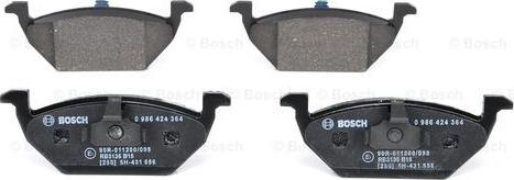 BOSCH 0 986 424 364 - Set placute frana,frana disc parts5.com