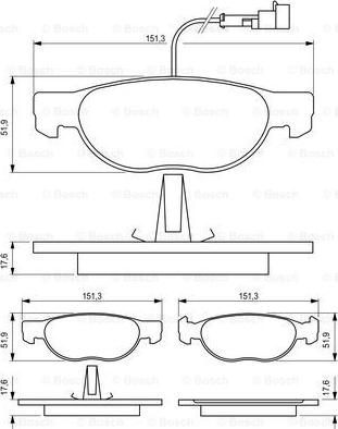 BOSCH 0 986 424 246 - Sada brzdových destiček, kotoučová brzda parts5.com