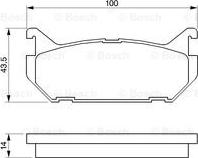 BOSCH 0 986 424 266 - Set placute frana,frana disc parts5.com