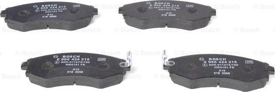 BOSCH 0 986 424 215 - Set placute frana,frana disc parts5.com