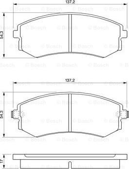 BOSCH 0 986 424 215 - Set placute frana,frana disc parts5.com