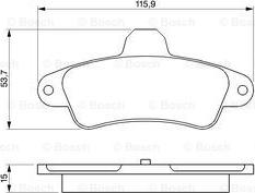 BOSCH 0 986 424 277 - Set placute frana,frana disc parts5.com