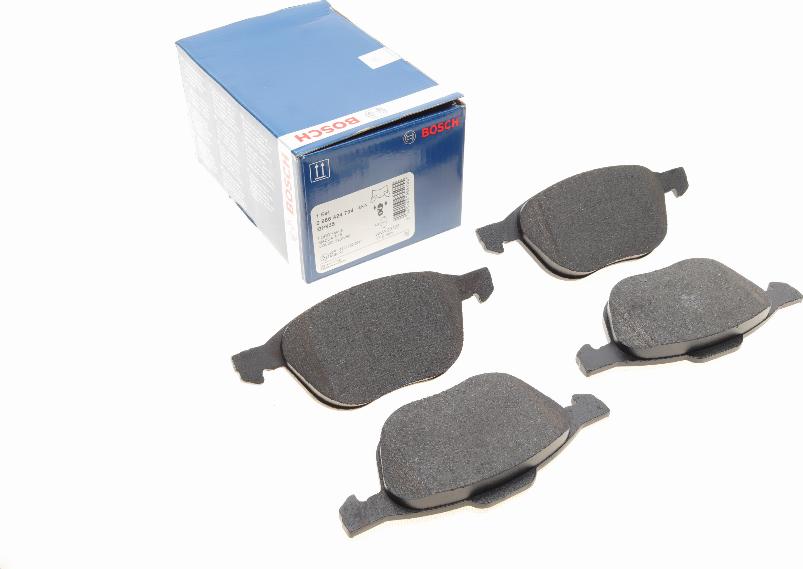 BOSCH 0 986 424 794 - Komplet pločica, disk-kočnica parts5.com