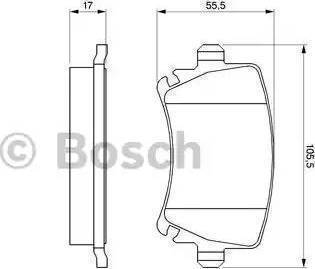 BOSCH 0 986 424 796 - Komplet pločica, disk-kočnica parts5.com