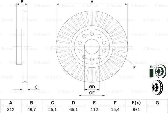 BOSCH 0 986 479 932 - Kočioni disk parts5.com