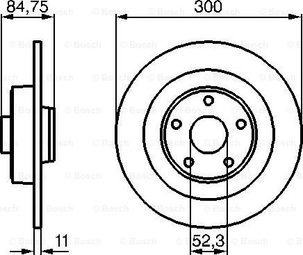 BOSCH 0 986 479 083 - Tarcza hamulcowa parts5.com