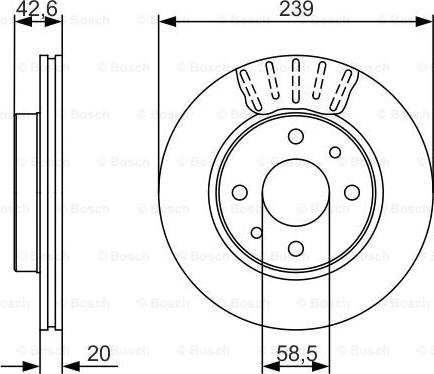 BOSCH 0 986 479 082 - Disc frana parts5.com