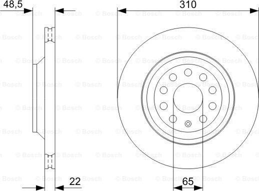 BOSCH 0 986 479 303 - Disc frana parts5.com