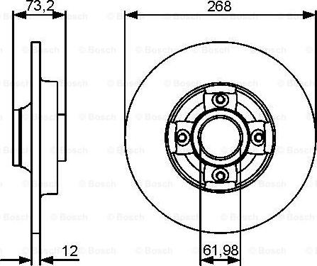 BOSCH 0 986 479 383 - Disc frana parts5.com