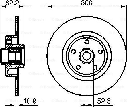 BOSCH 0 986 479 083 - Tarcza hamulcowa parts5.com