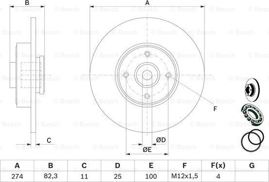 BOSCH 0 986 479 270 - Δισκόπλακα parts5.com