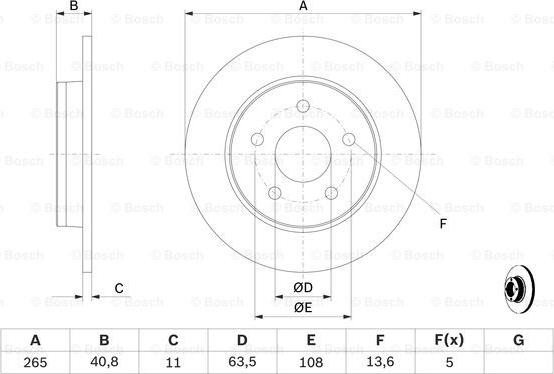 BOSCH 0 986 479 B80 - Féktárcsa parts5.com