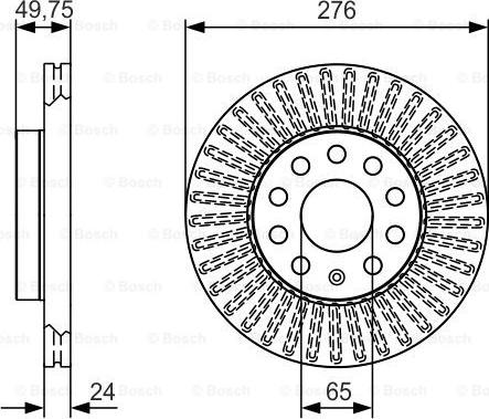 BOSCH 0 986 479 C47 - Тормозной диск parts5.com