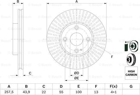 BOSCH 0 986 479 E56 - Disc frana parts5.com