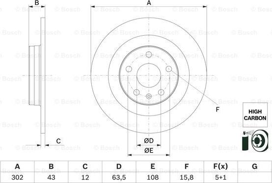 BOSCH 0 986 479 F31 - Disc frana parts5.com