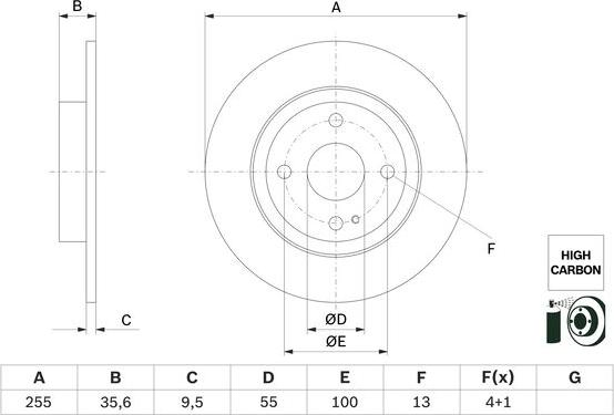 BOSCH 0 986 479 G72 - Disc frana parts5.com