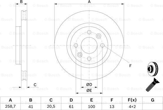 BOSCH 0 986 478 124 - Brzdový kotouč parts5.com