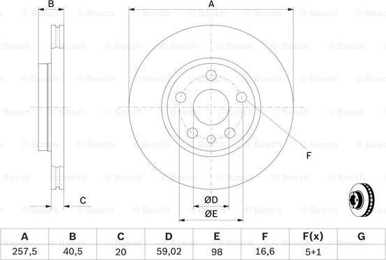 BOSCH 0 986 478 896 - Disque de frein parts5.com