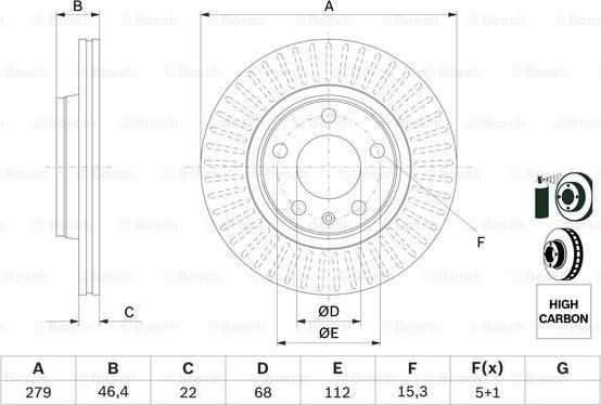 BOSCH 0 986 478 869 - Δισκόπλακα parts5.com