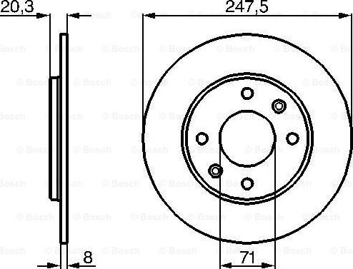 BOSCH 0 986 478 371 - Disc frana parts5.com