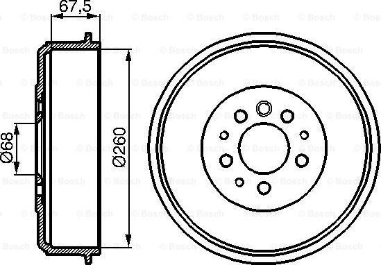 BOSCH 0 986 477 046 - Brake Drum parts5.com