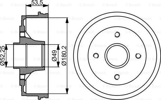 BOSCH 0 986 477 061 - Brake Drum parts5.com