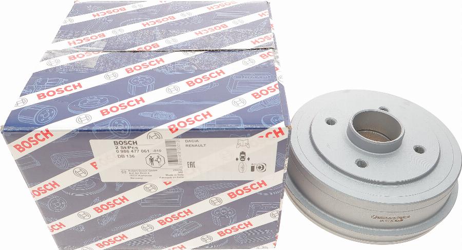 BOSCH 0 986 477 061 - Doboš kočnice parts5.com