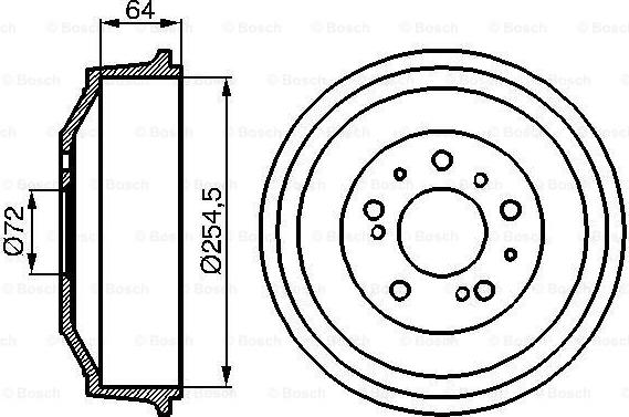 BOSCH 0 986 477 031 - Tambur frana parts5.com