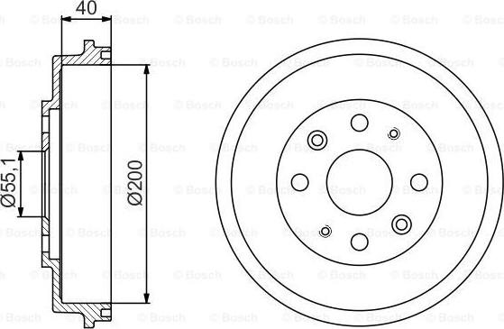 BOSCH 0 986 477 191 - Tambur frana parts5.com