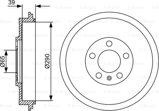 BOSCH 0 986 477 152 - Brake Drum parts5.com