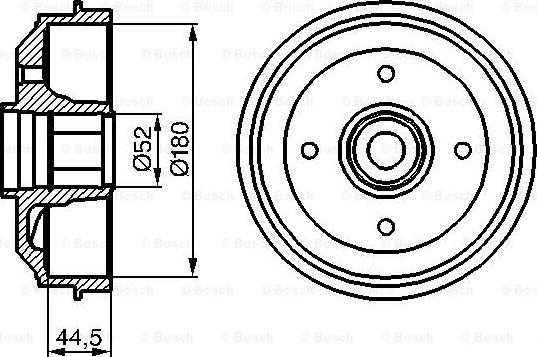 BOSCH 0 986 477 113 - Brake Drum parts5.com