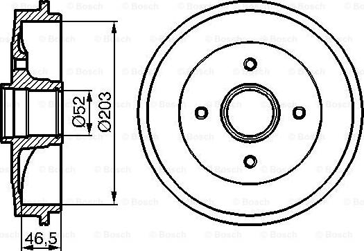 BOSCH 0 986 477 124 - Brake Drum parts5.com