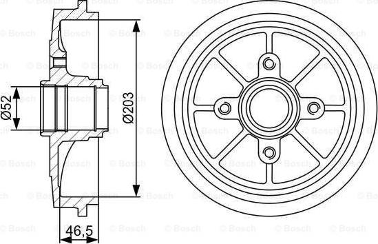 BOSCH 0 986 477 126 - Brzdový buben parts5.com