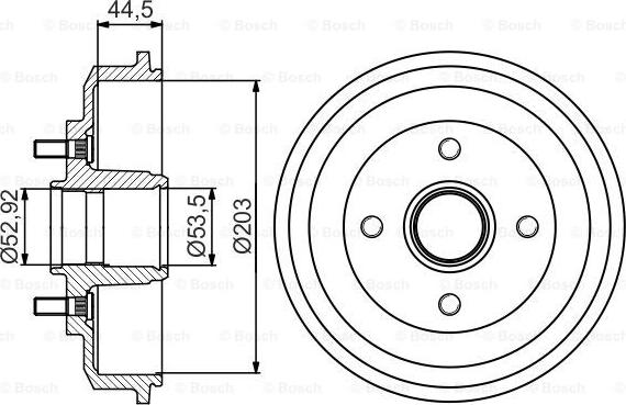 BOSCH 0 986 477 266 - Zavorni boben parts5.com