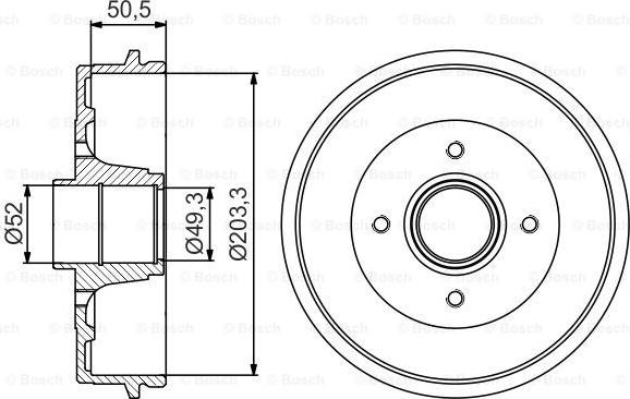 BOSCH 0 986 477 214 - Brzdový buben parts5.com