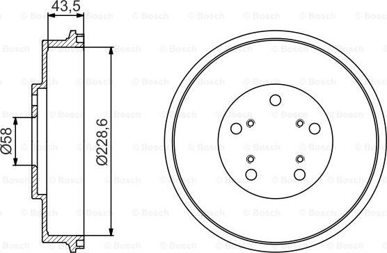 BOSCH 0 986 477 231 - Tambur frana parts5.com