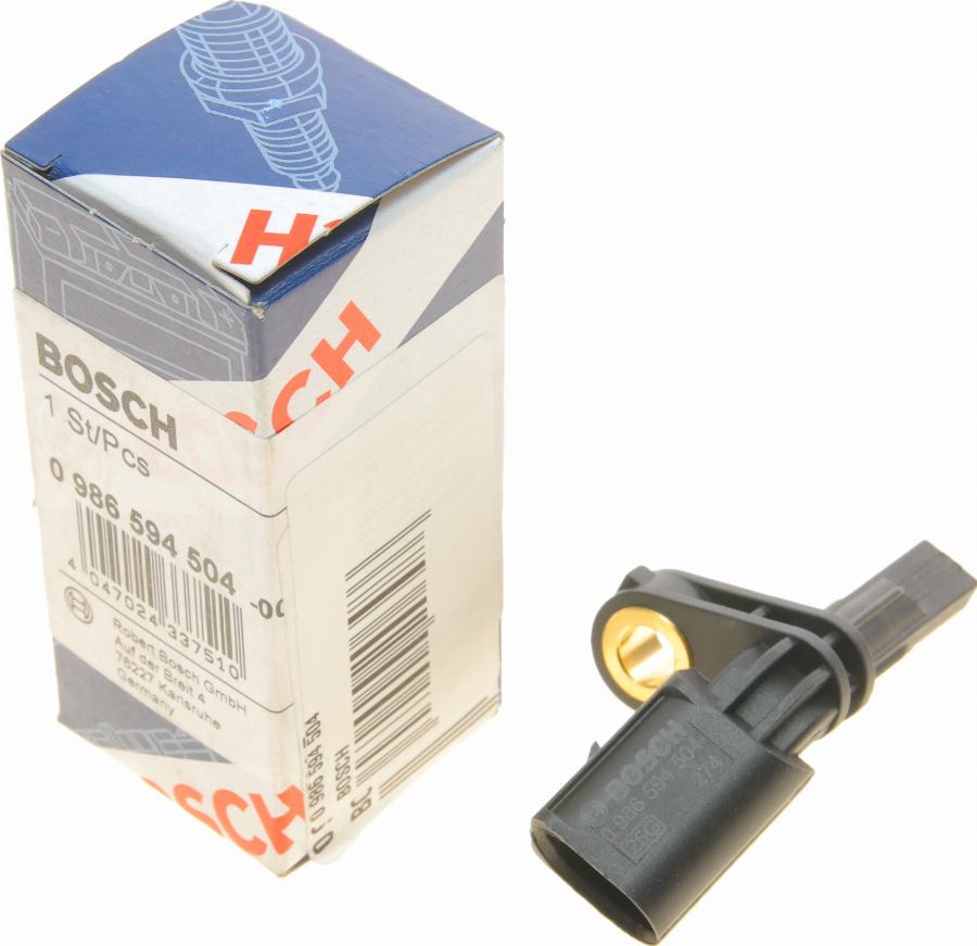 BOSCH 0 986 594 504 - Sensor, wheel speed parts5.com