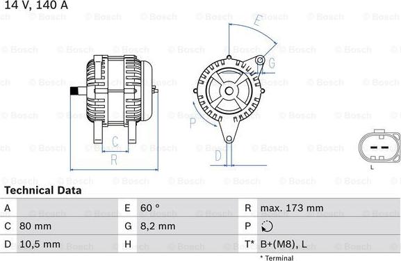 BOSCH 0 986 049 950 - Alternador parts5.com