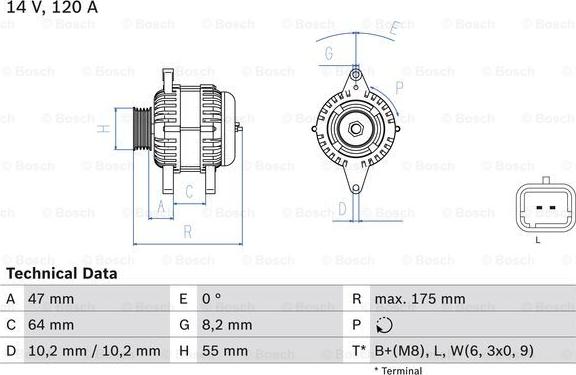 BOSCH 0 986 049 650 - Alternatör parts5.com